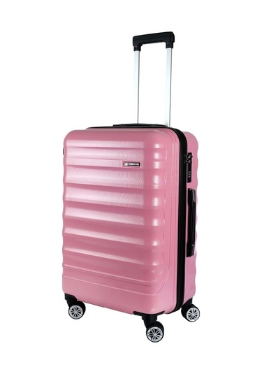 Vegmann Delphin Pembe Büyük Boy Valiz Pembe