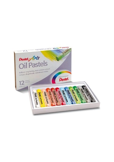 Pentel Yağlı Pastel Boya Seti 12'li