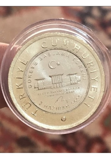 Göreve Başlama Hatıra 2023 1 Türk Lirası Çil Kapsül İçerisinde