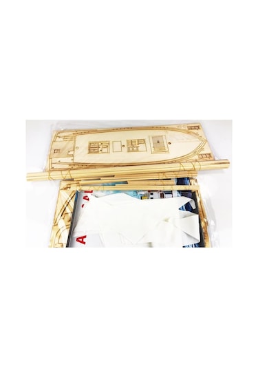 Türk Model 1/35 107 Vega Yelkenli, 87 Cm. Ahşap Model Kiti-55229