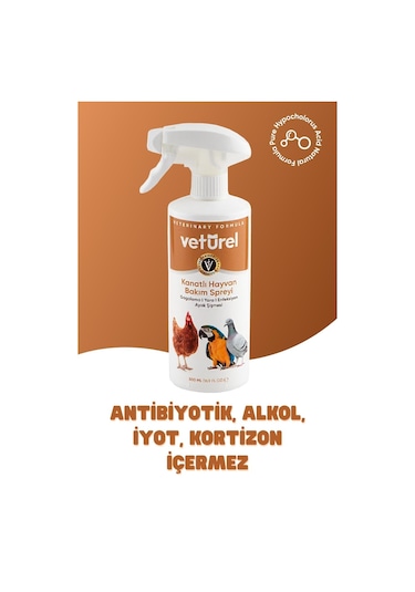 Veturel Kanatlı Hayvan Bakım Spreyi 500 ML