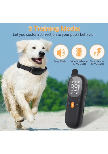 Uu0135 Köpek Kabuğu Tasması Şarj Edilebilir Elektrikli Eğitim Siyah