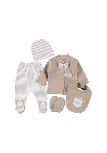 5 Li Zıbın Seti Hastane Çıkışı Bej