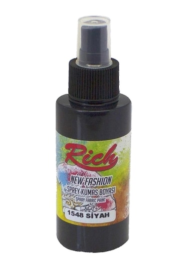 Rich New Fashion Sprey Kumaş Boyası 100 Cc. 1548 Siyah