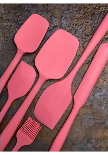 Ale-alena Pembe 6 Parçalı Silikon Mutfak Aletleri Seti 137864064 Pembe
