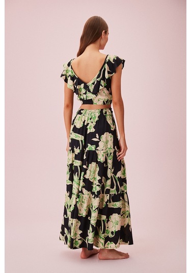 Suwen Shakira Crop Top Sba245201064 Yeşil