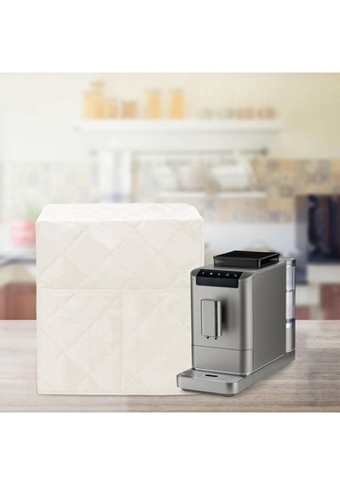 Homyl Kahve Yapma Makinesi Kapağı Yıkanabilir Su Geçirmez Bej