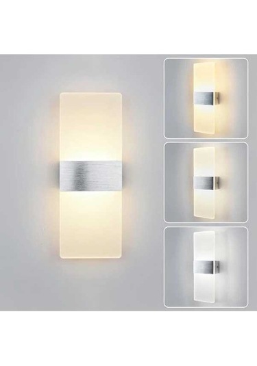 Fastbuy Dream011 Led Duvar Lambası - Modern Gümüş Mat, 3000k-6000k, Oturma-yatak Odası Gümüş