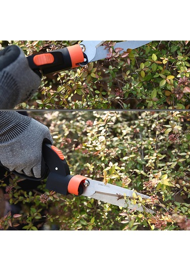 Suofeng 360 Dönebilen Bahçe Budama Makası, Yüksek Keskinlikli, Paslanmaz, Ergonomik Kulp, Çim Ve Çit Kesimi İçin El Tipi Alet