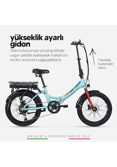 Stradacycles E-Rapido Hd 20 Jant Katlanabilir Elektrikli Bisiklet