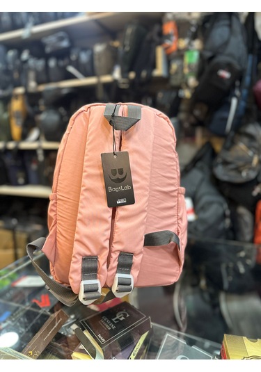 Bagslab Pembe Su Geçirmez Kumaş Sırt Çantası 1067 Pembe