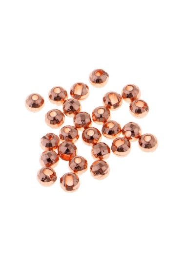 Homyl 25 Adet Oluklu Tungsten Sinek Bağlama Boncuk Perisi Bakır