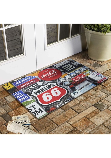 Tabela Temalı Kauçuk Kapı Önü Paspası