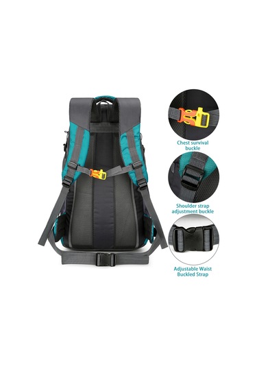 Ranyeek 60 Litre Büyük Kapasiteli Outdoor Sırt Çantası - Erkek Ve Kadın İçin Dayanıklı Seyahat Çantası - Koyu Mavi Koyu Mavi