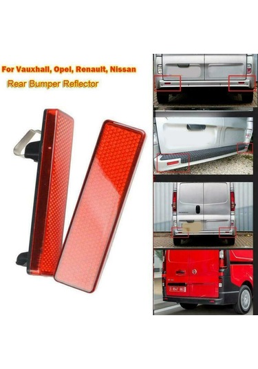 Leasetake Arka Tampon Reflektör Işığı Fren Lambası Renault Trafic Master Nissan Primastar Opel Vauxhall Movano Kırmızı