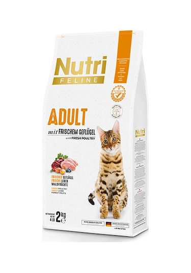 Nutri Feline Kümes Hayvanlı Yetişkin Kedi Maması 2 KG