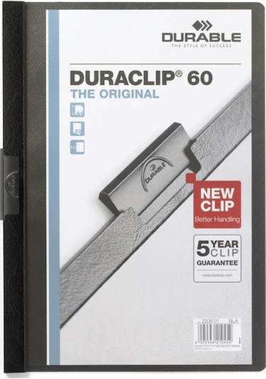 Durable Sıkıştırmalı Dosya Duraclip Ortadan Klipsli 60 Sy A4  Siya