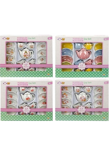 2168 Çay Seti 17 Prç Pors 4a Pembe