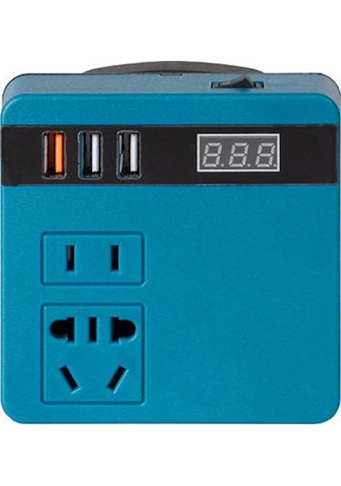 Gajeena Makita Mavi Tipi 21v Li-po Akü İnvertörü - Ac220v/dc5v/12v Çevirici, 120w Güç, Akıllı Şarj, Çoklu Korumalı Dış Mekan Kullanıma Uygun