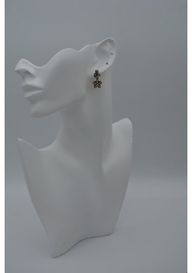 Stoneage Myosotis Çiçeği Küpe Bronz