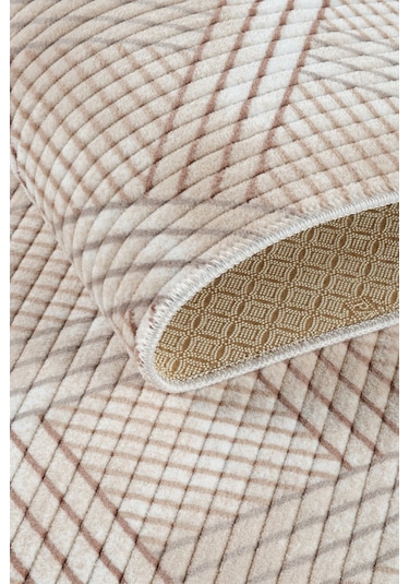 Tropikal Home Relax Konforlu Şık Dekoratif Kaymaz Tabanlı , Yıkanabilir Ve Leke Tutmaz Dört Mevsim Yolluk Kahve