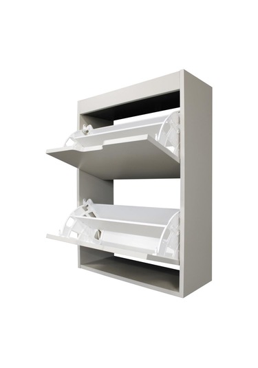 Remy 2 Kapaklı Ayakkabılık Kumtaşı - Antrasit