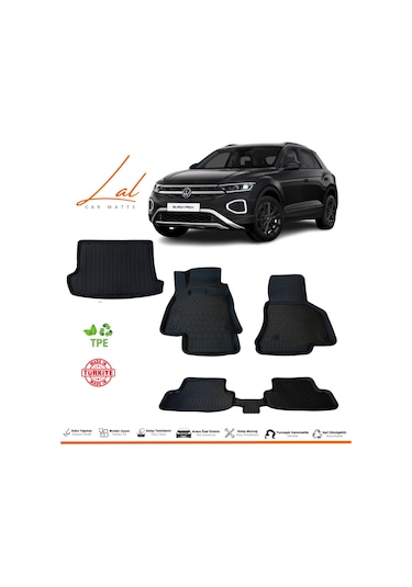 Volkswagen T-Roc 3D Havuzlu Paspas Bagaj Havuzu Seti
