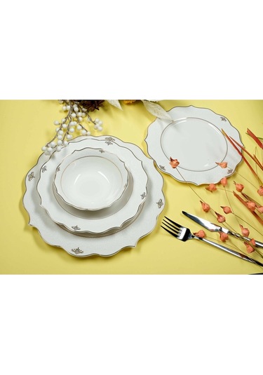Glazze Elegant 6 Kişilik 24 Parça Yemek Takımı Çok Renkli