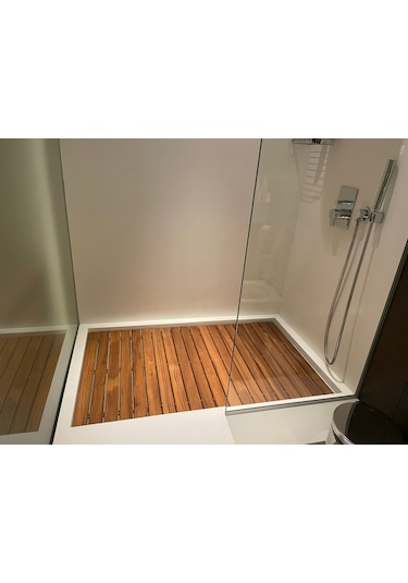 Katlanabilir Ahşap Duş Izgarası (Teak Ağacı)