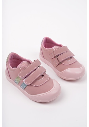 Muggo Toffy Cırtlı Günlük İlk Adım Bebek Spor Ayakkabı Pudra