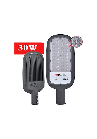 30W Led Yol Sokak Armatür DLS Park Bahçe Çevre Site Bina Dış Mekan Lamba Aydınlatma Ledli Sokak Armatürü Beyaz