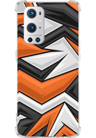Oneplus 9 Pro Uyumlu Köşe Korumalı Grafiti Tasarımlı Şeffaf Silikon Kılıf Şeffaf