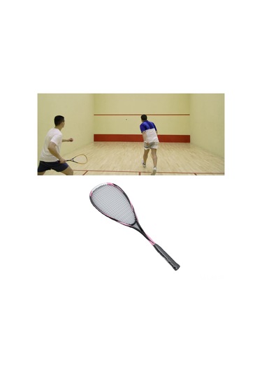 Wezone Kadınlar İçin Hafif Karbon Squash Raketi - Şeffaf Teli, Geniş Üst Yüzey Ve Fosforlu Pembe Renkli - Başlangıçcı Ve İlerleyen Sporcular İçin Egzersiz Ve Antrenman Seti Pembe