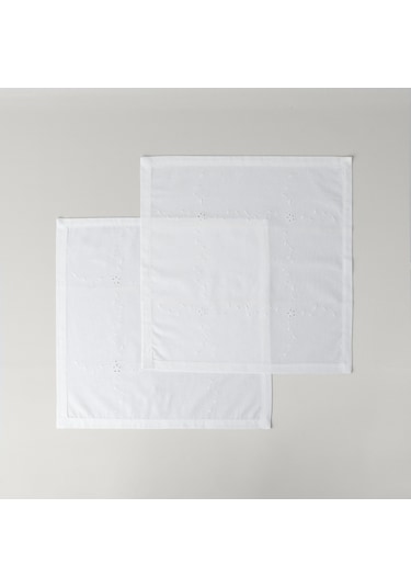 Linens Petunıa 45x45 Cm 2'li Peçete Kırık Beyaz Kırık Beyaz