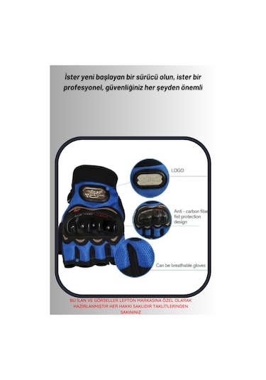 Probiker Tam Koruma Yarım Eldiven - Motosiklet Eldiven