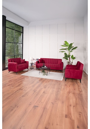 Kilim Mobilya Linda Koltuk Takımı 3 2 B B Bordo