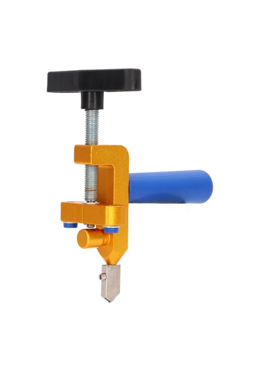 Folinda Tungsten Çelik Cam Seramik Kesici, Ergonomik Tutamaklı Entegre Tasarım, Ev Tamiri İçin Çok Amaçlı, 2 Kesici Ucu Ve 4 Yastık İle