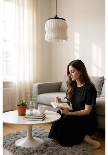 Bellure Modern Sakıt Avize Nestvibe Seri Beyaz