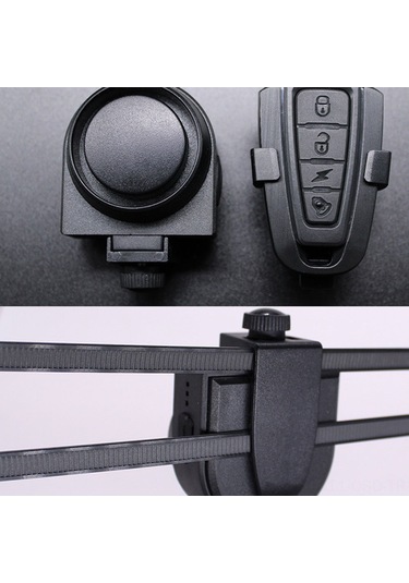 Samdoo Siyah Bisiklet Alarmı Çanı - 115db Yüksek Ses, 3d Hareket Sensörü, 5 Ses Modu, Uzaktan Kumanda, Ipx5 Su Geçirmez, Dahili Li-pol Batarya