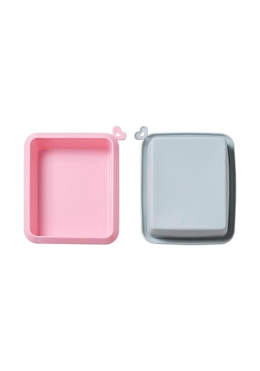 2 Adet Ev Silikon Pişirme Kalıpları Kek Kalıpları Kendin Yap Pişirme Aletleri Pişirme Kapları Çok Renkli