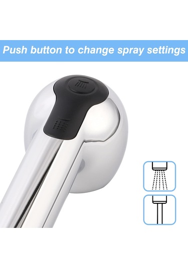 Çekin Lavabo Püskürtücü Kafa Değiştirme, 2 Fonksiyon Mutfak Lavabo Musluğu Püskürtücü Kafa, Püskürtme Kafası Musluk Kafası Mutfak Musluk Püskürtücü Spout, Chrome 2