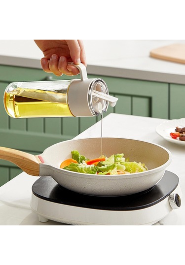 Suntek Sos Izgara Pişirme Beyaz Için Cam Yağ Tencere Kolay