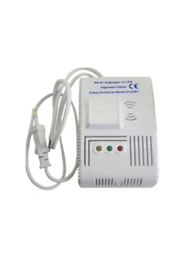 Karavan Lpg Gaz Alarm + 1/2'' Selenoid Vana Güvenlik Seti 12VDC Gri - Mavi