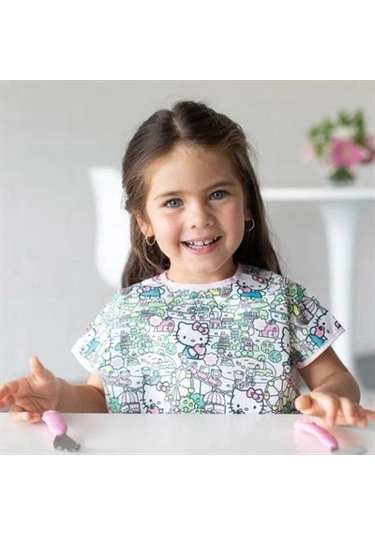 Bumkins Kısa Kollu Önlük (1-3 Yaş) - Sanrio Hello Kitty Çok Renkli