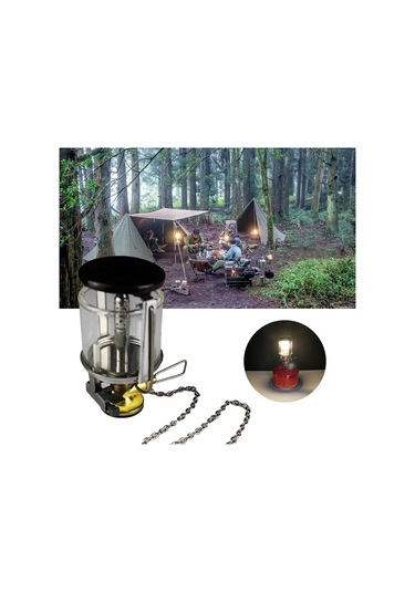 Kamp Gaz Lambası Gaz Feneri Asılı Lamba Fener Dış Mekan Çok Renkli