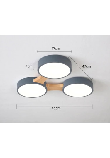 Simaavize Minimalist Modern Led 3’Lü Avize'