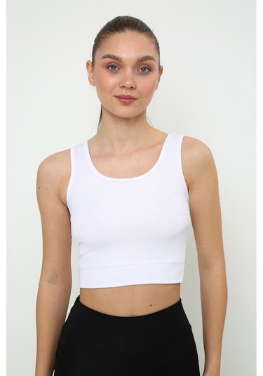 Newco Askılı Body Crop Top Üst - Beyaz Beyaz
