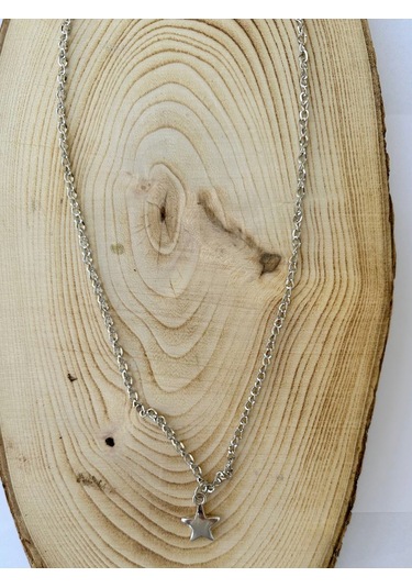 Paytak Moda Yıldız Gümüş Rengi Zincir Kolye Unisex Zincir Kolye Pytkznckly244 Gümüş