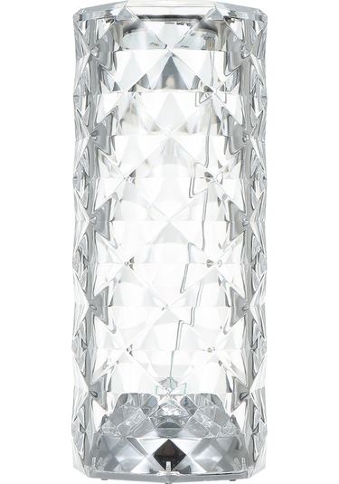 Neevoyu Akryl Rose Desenli Led Lamba, Dokunmatik 3 Renkli Sürekli Parlaklık Ayarlamalı, 2000mah Usb Şarj Edilebilir, Odalar & Dekorasyon İçin Şeffaf