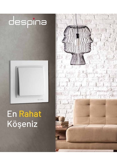 Beyaz Anahtar Mono Despina Çerçeve Dahil